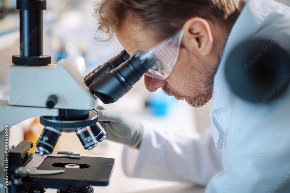 scientist looking through a microscope scientist looking through a microscope