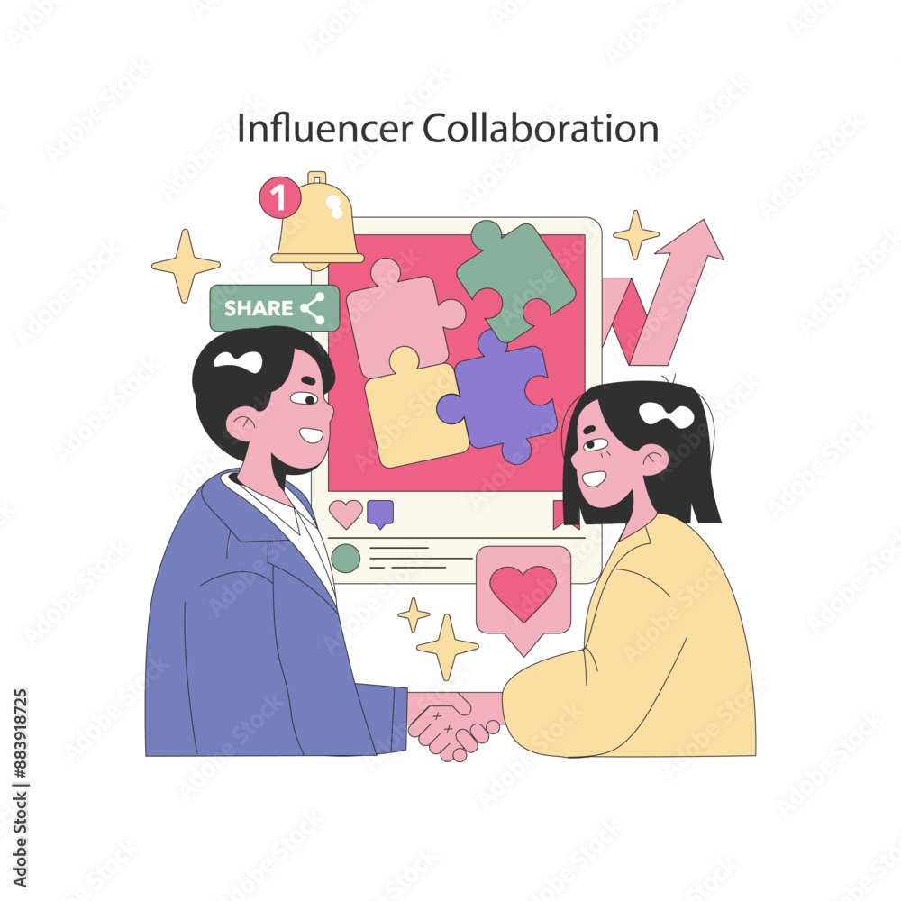 Digital Strategy. Flat Vector Illustration