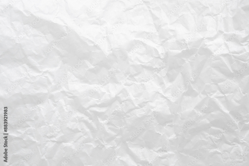 Fototapeta premium Abstract white crumpled and creased recycle paper texture background