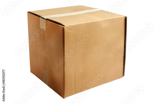 Photo of Cardboard box isolated on transparent background