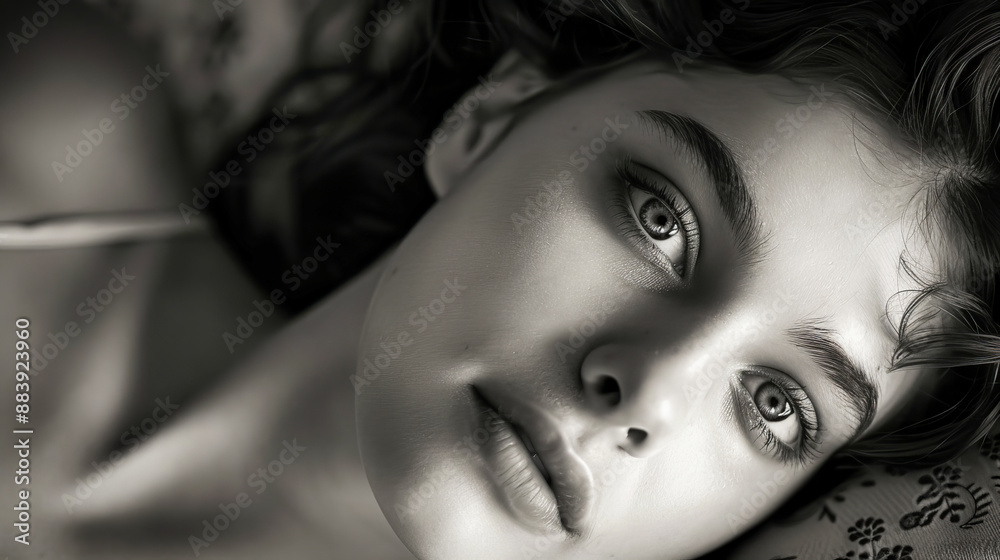 Black and white photo of a woman laying on her back in a pose Black and white photo of a woman laying on her back in a pose