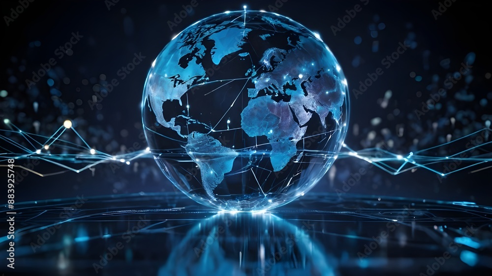 Obraz premium background with globe