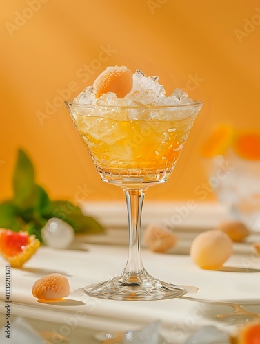 Sake and Vodka Martini with Lychee Syrup
