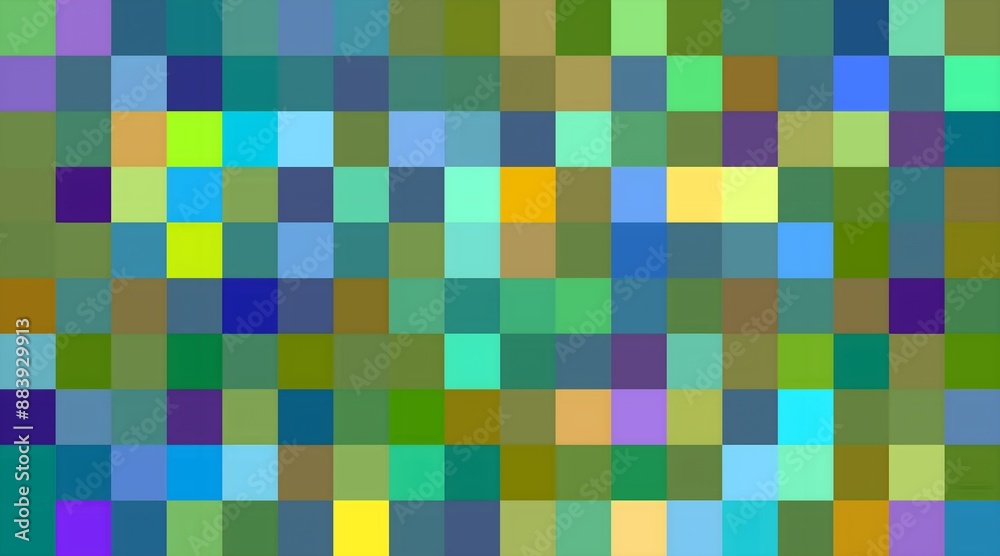 Colorful mosaic background with square tiles pattern in cold colors Colorful mosaic background with square tiles pattern in cold colors