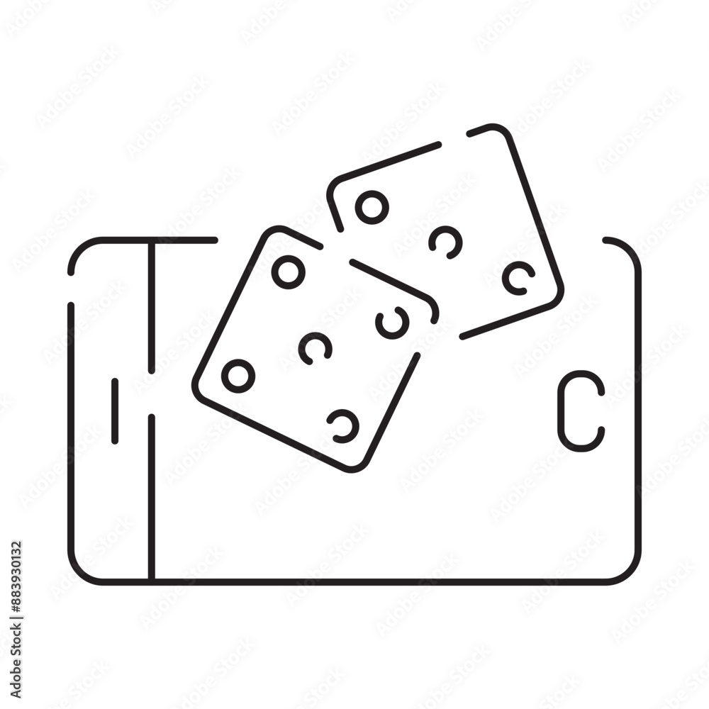 Casino line icon. Poker cards, dice and chips, slot machine. Casino game elements and sign Casino line icon. Poker cards, dice and chips, slot machine. Casino game elements and sign