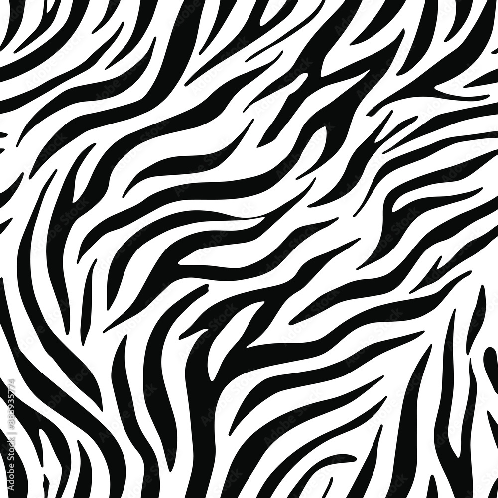 Zebra print seamless pattern vector. Zebra skin texture vector illustration. Zebra print seamless pattern vector. Zebra skin texture vector illustration.