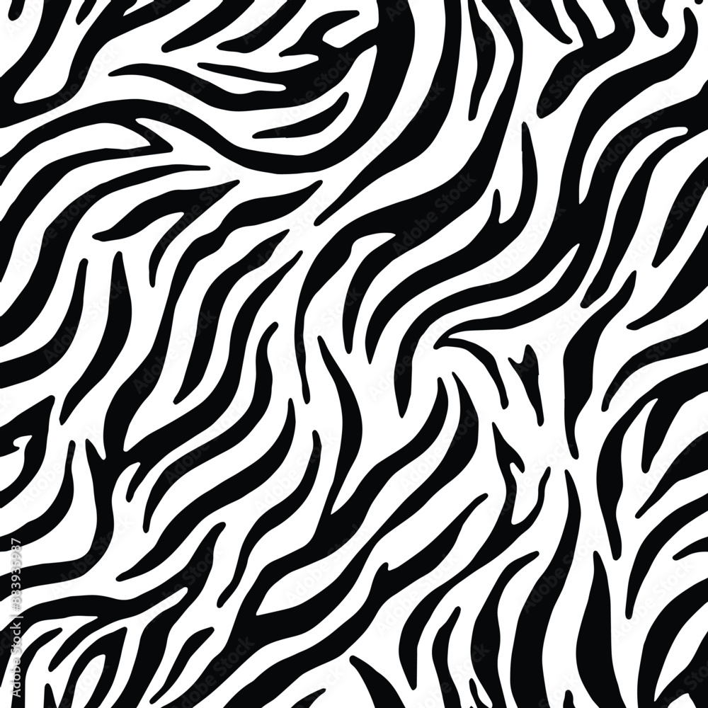 Zebra print seamless pattern vector. Zebra skin texture vector illustration. Zebra print seamless pattern vector. Zebra skin texture vector illustration.