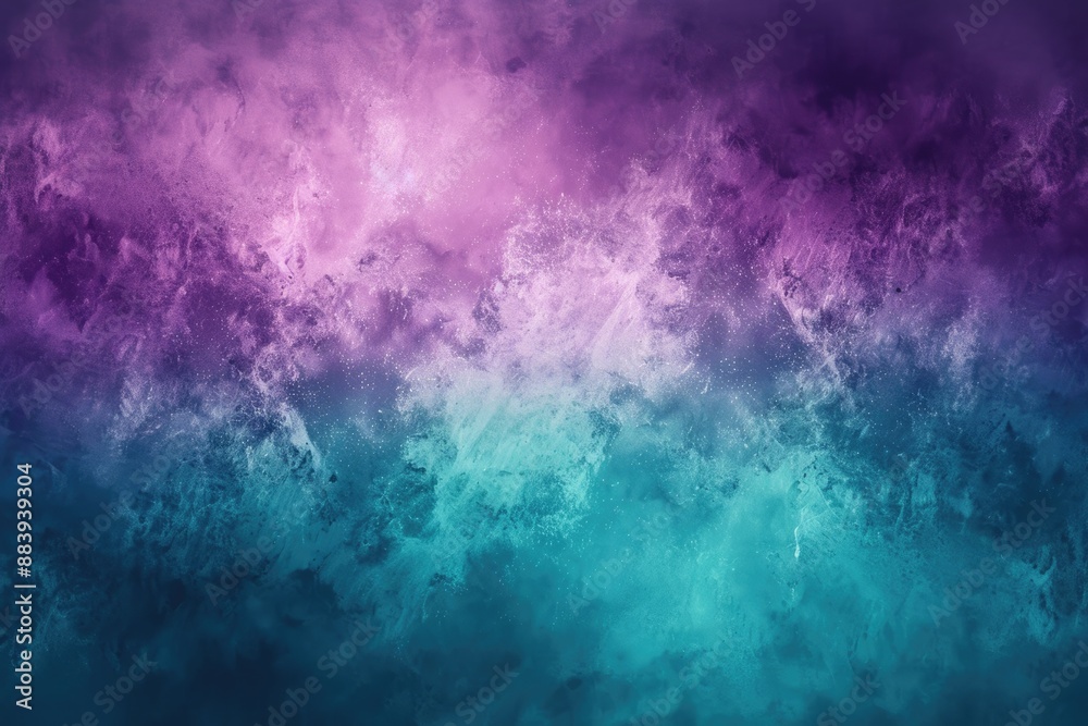 Teal Purple Abstract Gradient Background. Blurred Teal, Blue and Purple Watercolor Design