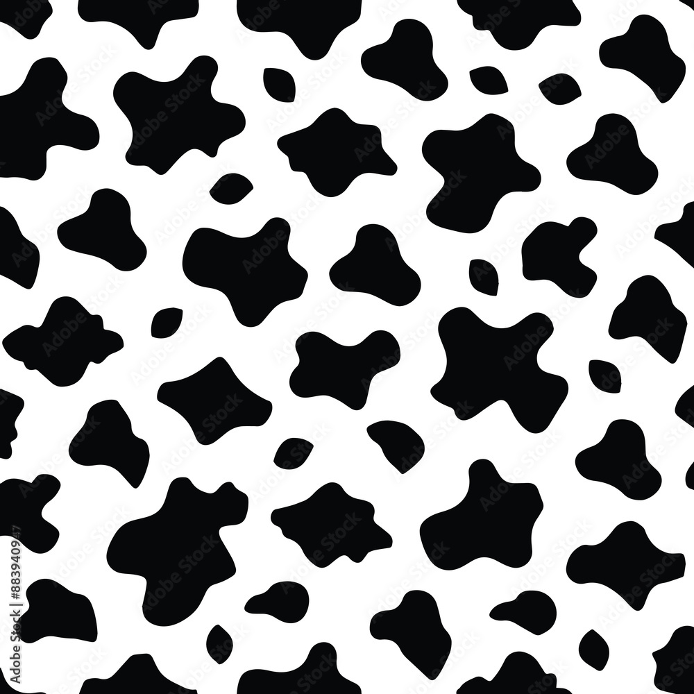Cow print seamless pattern vector. Cow skin texture vector illustration. Cow print seamless pattern vector. Cow skin texture vector illustration.