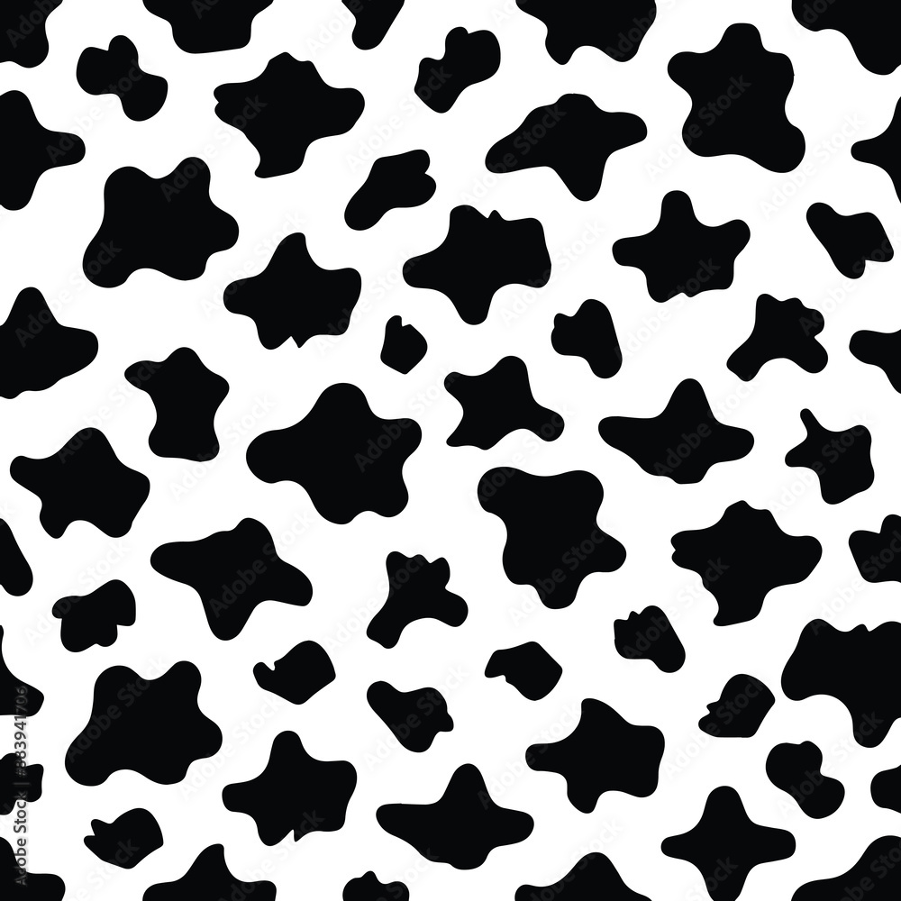 Cow print seamless pattern vector. Cow skin texture vector illustration. Cow print seamless pattern vector. Cow skin texture vector illustration.