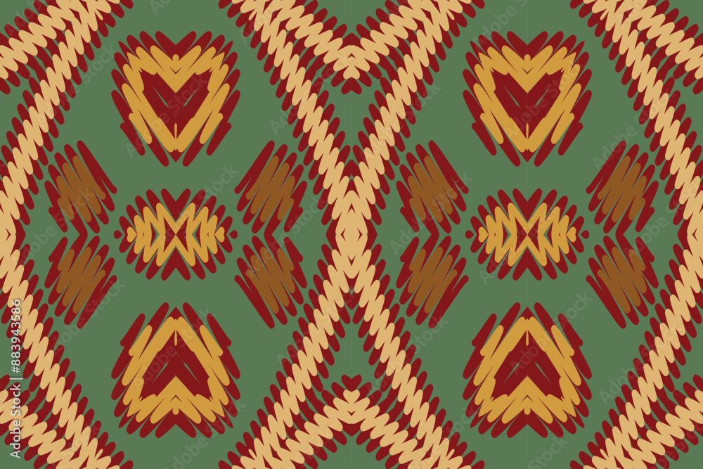 Ethnic ikat design Aztec tribal African art. Seamless pattern in tribal, folk embroidery, and Mexican style. Geometric ornament. Design for print fabric carpet Ethnic ikat design Aztec tribal African art. Seamless pattern in tribal, folk embroidery, and Mexican style. Geometric ornament. Design for print fabric carpet