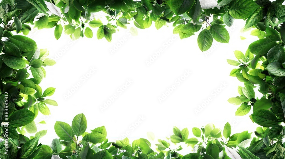 Picture, leaf frame, white background in the middle Picture, leaf frame, white background in the middle