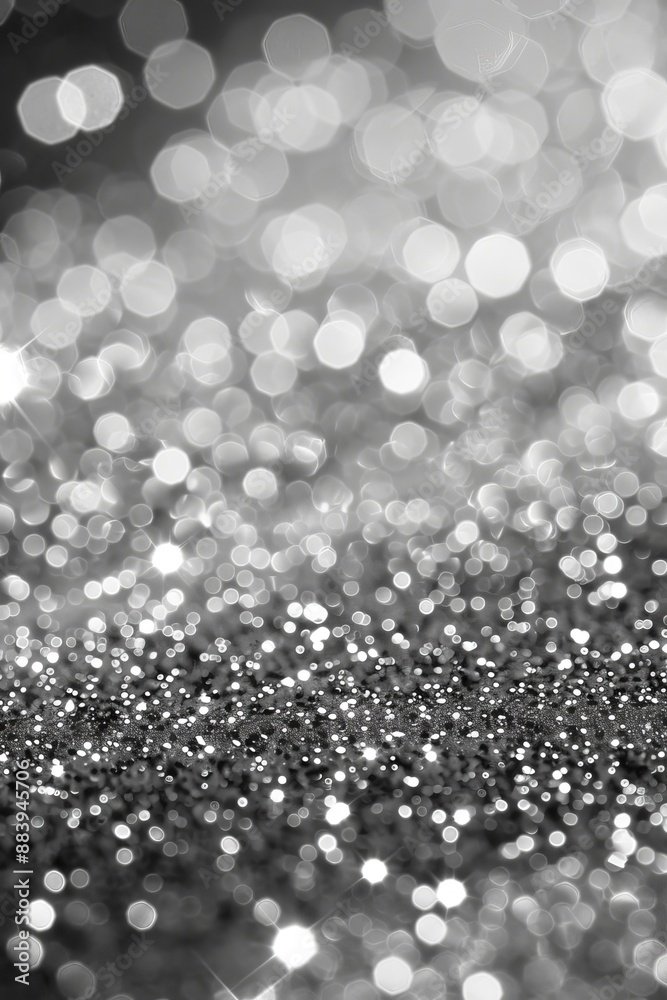 Abstract elegant glitter sparkle bokeh defocused on Black Background