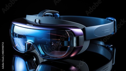 Cutting-Edge VR Headset Experience: Immersive Technology Close-Up © Phraewa_Aumnartsak