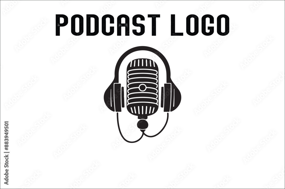 Microphone Clipart Graphic for Podcast, Recording Studio