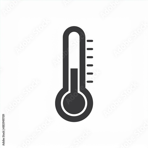 Thermometer icon isolated on white