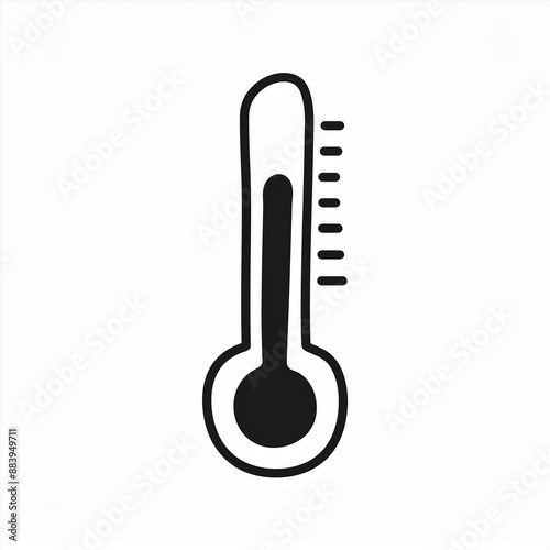 Thermometer icon isolated on white