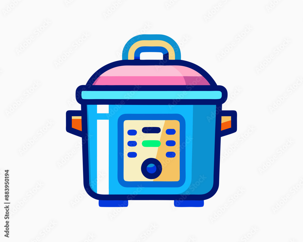 Rice cooker logo icon t-shirt design website and app icon Print design illustration Rice cooker logo icon t-shirt design website and app icon Print design illustration