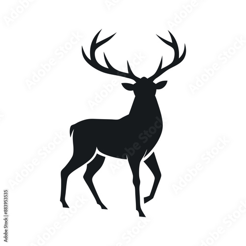 Artistic Nature Black Deer Designs Homage to the Wild The Noble Stags Beauty A Symbol in Black Vec, Artistic Presence Black Deer Designs Homage to Nature The Noble Stags Beauty A Symbol in Black 