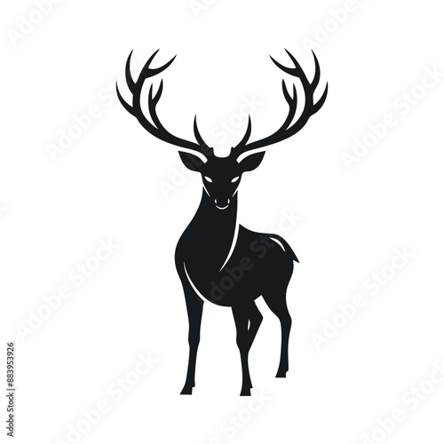 Artistic Nature Black Deer Designs Homage to the Wild The Noble Stags Beauty A Symbol in Black Vec, Artistic Presence Black Deer Designs Homage to Nature The Noble Stags Beauty A Symbol in Black 