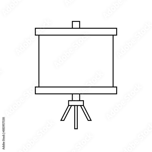 Presentation board icon on white background