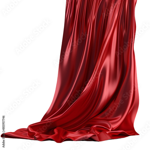 Wallpaper Mural red velvet curtain isolated on transparent background Torontodigital.ca