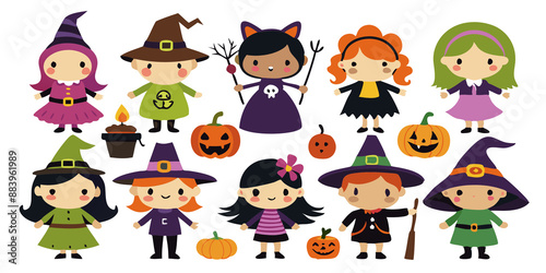 Halloween character costume Various ghosts are a set