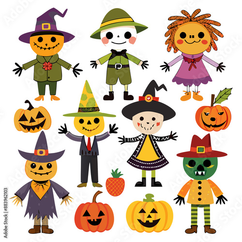 Halloween character costume Various ghosts are a set