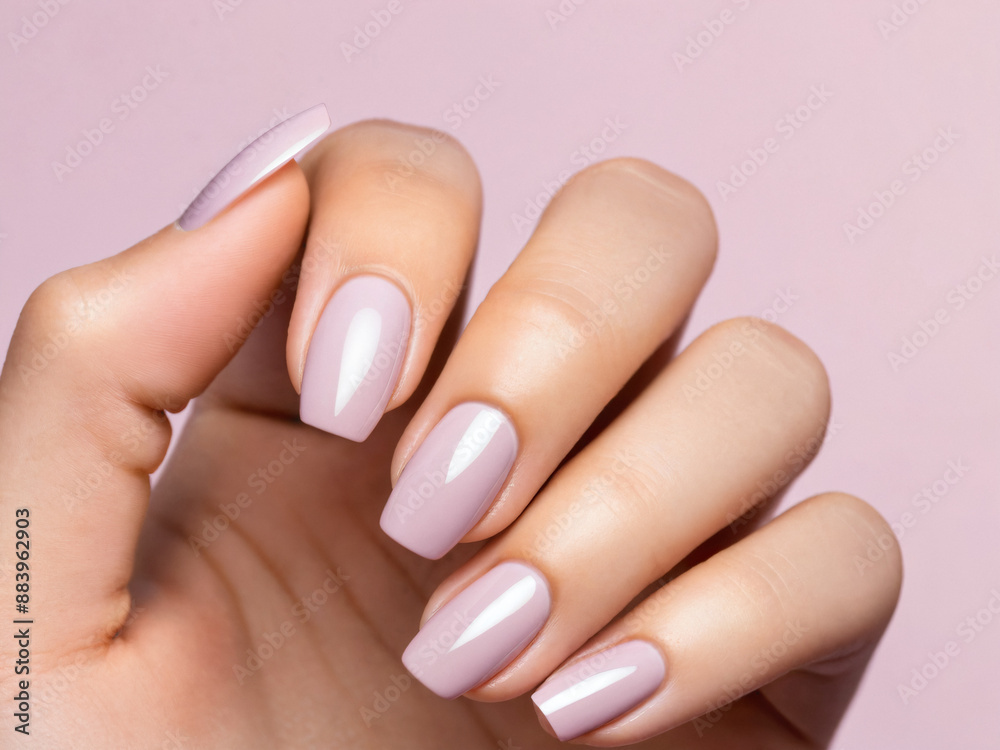 Closeup to woman hands with manicure. gel polish manicure on square nails Closeup to woman hands with manicure. gel polish manicure on square nails