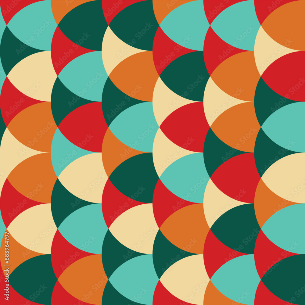 Obraz premium Abstract geometric pattern background, abstract pattern background with retro color theme.