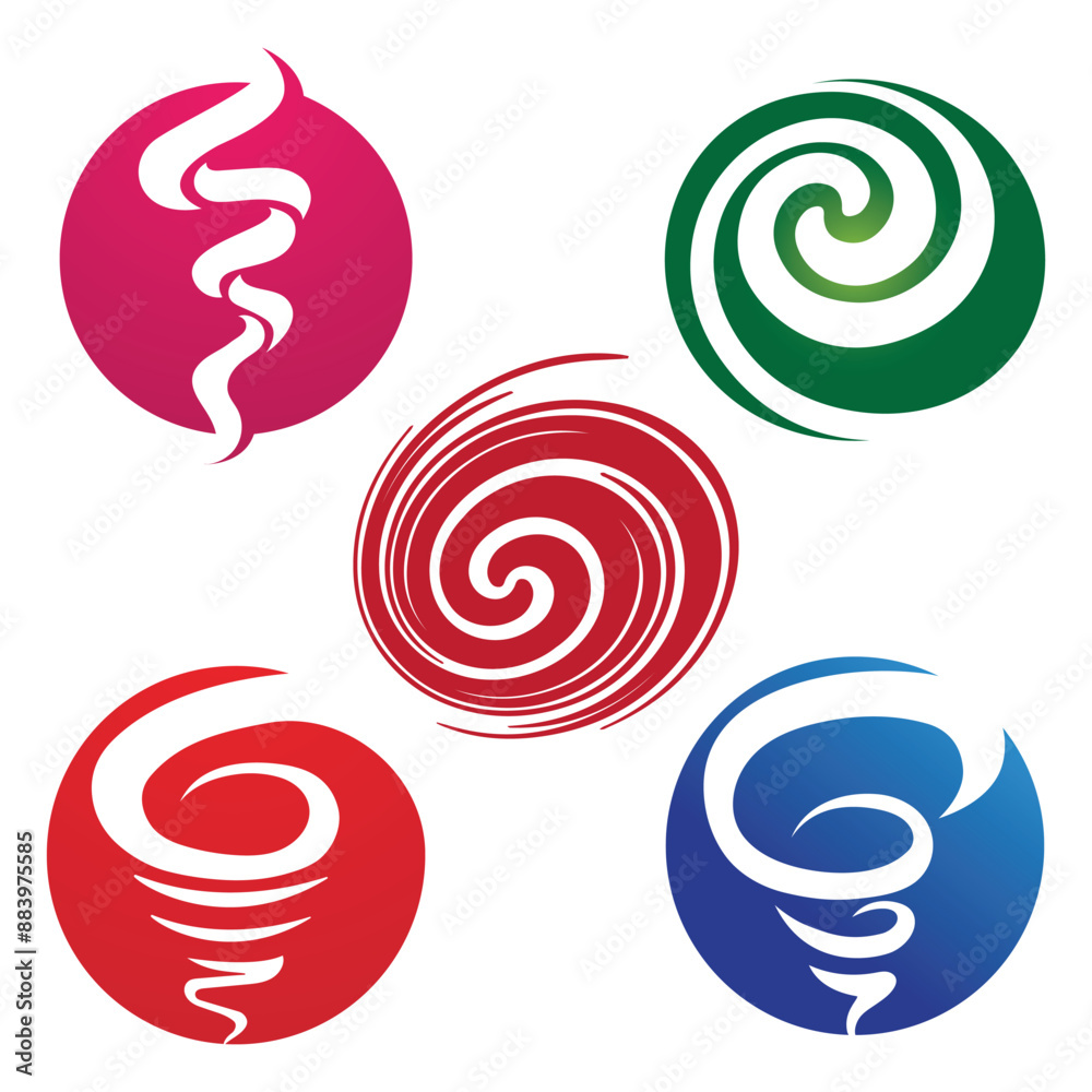 Hurricane logo symbol abstract icon vector illustration, Spiral swirl icon set, simple design editable vector. Hurricane logo symbol abstract icon vector illustration, Spiral swirl icon set, simple design editable vector.