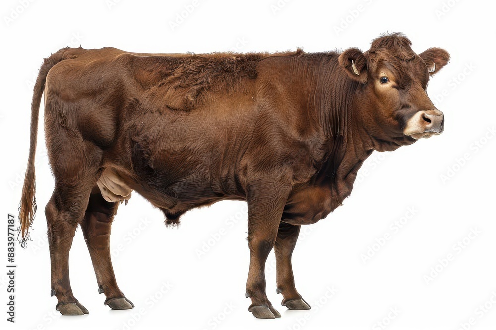 Angular Cow photorealistic side view of an angus cow with detailed fur texture ...
