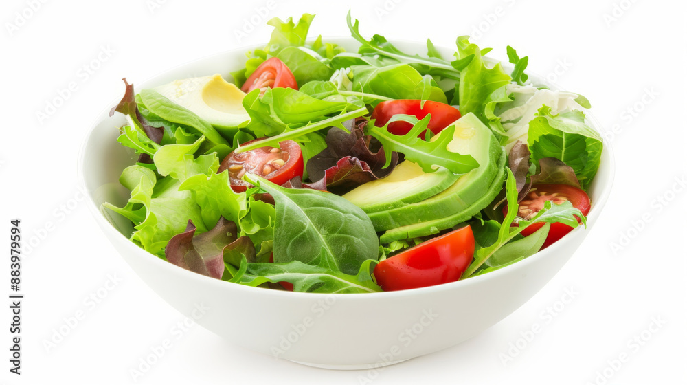 Fresh mixed greens with avocado and tomatoes, a light and nutritious meal choice. Fresh mixed greens with avocado and tomatoes, a light and nutritious meal choice.
