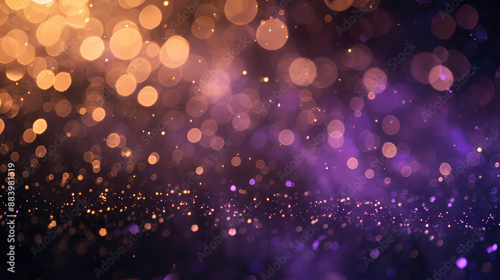 Gold and dark violet Fireworks and bokeh in New Year eve and copy space. Abstract background holiday Gold and dark violet Fireworks and bokeh in New Year eve and copy space. Abstract background holiday
