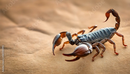 scorpion on the sand photo