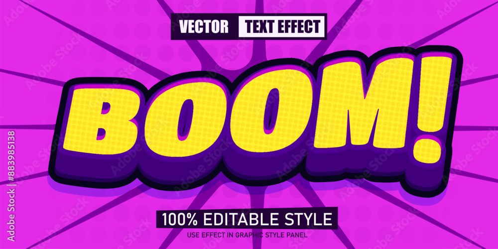 Obraz premium Editable text effect. Retro style.