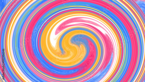 Modern abstract swirl light watercolor background. Yellow, purple and blue gradient with circle dimension.