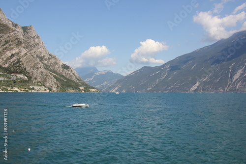 Lake Garda is the largest lake in Italy, located near the southern foot of the Alps.