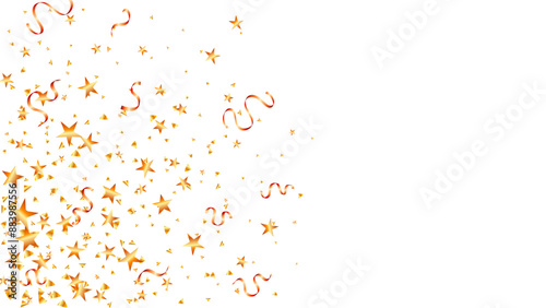 vector gold star confetti and tinsel element decoration party background, invitation card