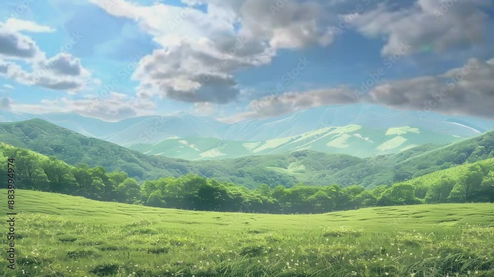 beautiful natural scenery to see, with green grass