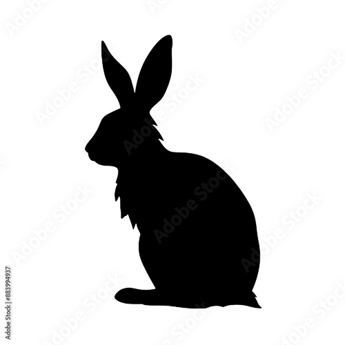 black rabbit silhouette