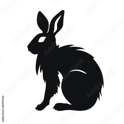 silhouette of a rabbit