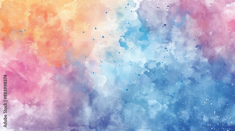 Fototapeta premium Soft Pastel Watercolor Background: Serene Color Palette