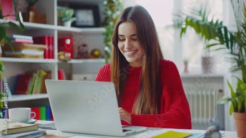 The woman at the laptop