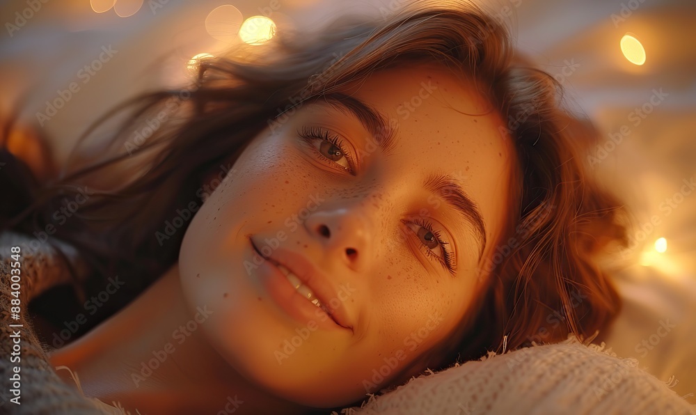 Romantic video of a couple cuddling in bed at home.