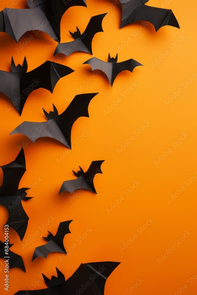 Naklejka premium Halloween top view composition with empty space