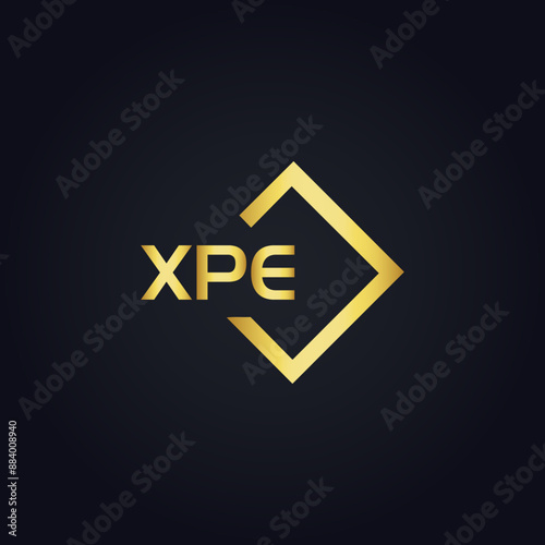 Free Download XPE logo. X P E design. White XPE letter. XPE, X P E letter logo design. X P E letter logo design in GOLD, GOLDEN LOGO, THREE, style. letter logo set in one artboard. X P E letter logo vector design. - GFXLoad