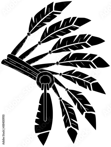 indian illustration ethnic silhouette ornament logo traditional icon american outline native ornament aztec mexican tent  tribal tribal america culture shape culture clothing heritage for vector