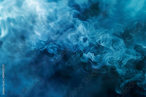 Ethereal Blue Smoke Art