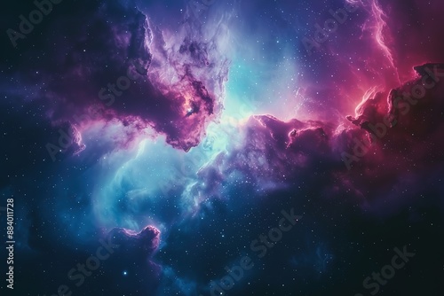 Incredible abstract background of a colorful space galaxy cloud nebula. Starry night cosmos. Universe science astronomy. Supernova wallpaper